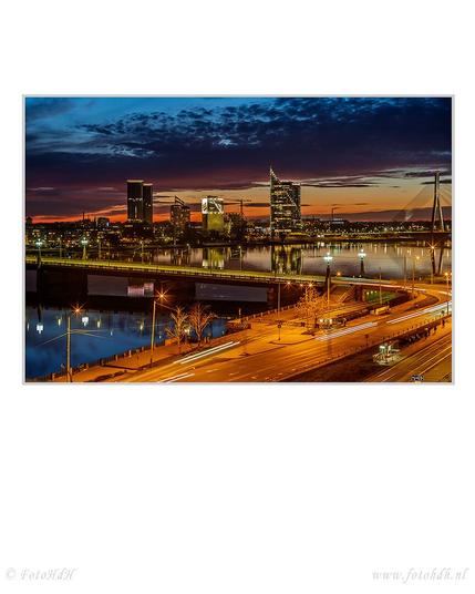 Riga, Latvia, Sunset, Letland, Daugava