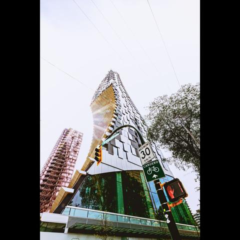 Buildings photo in color, Vancouver , British Columbia, Canada