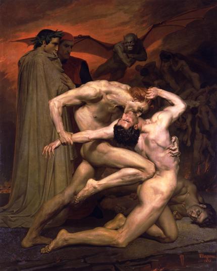 William-Adolphe Bouguereau's "Dante and Virgil in Hell" (1850). A more literal version of "twink death."