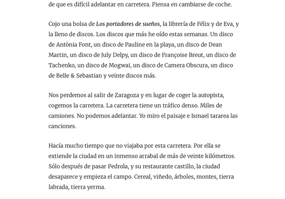 Extracto de un artículo de Félix Romeo en Letras Libres.