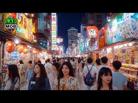 Osaka Dotonbori to Ebisuhigashi Day to Night Walking Tour in 4K HDR