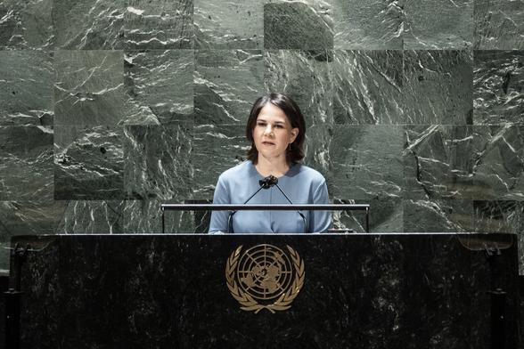 Unsere #Bundesaussenministerin Annalena #Baerbock bei ihrer ersten  Rede vor den #UN in New York.