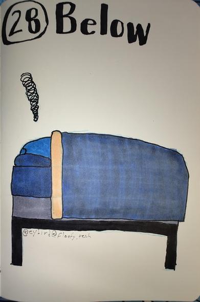 Cybird sick in bed.