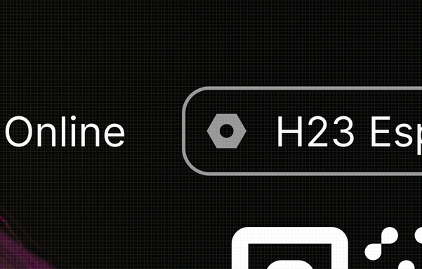 Screenshot of a user interface, with a hexagonal knot icon used to indicate the settings menu,