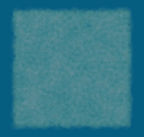 A grid of transparent circles that have been manipulated to be reminiscent of a wall of clouds.