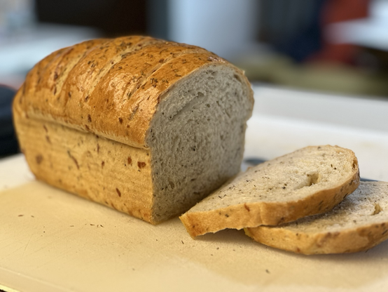 Fresh baked bread, cut and ready…