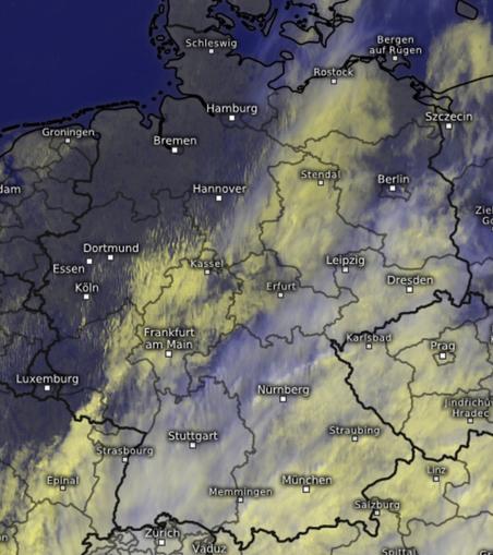 Satellitenbild von Deutschland.