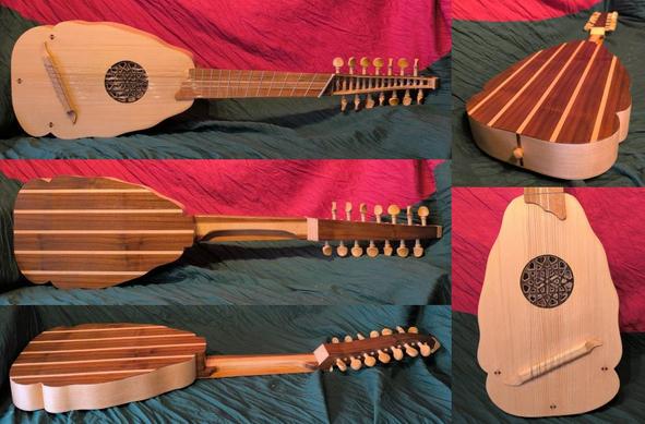 A collage of an orpharion I built