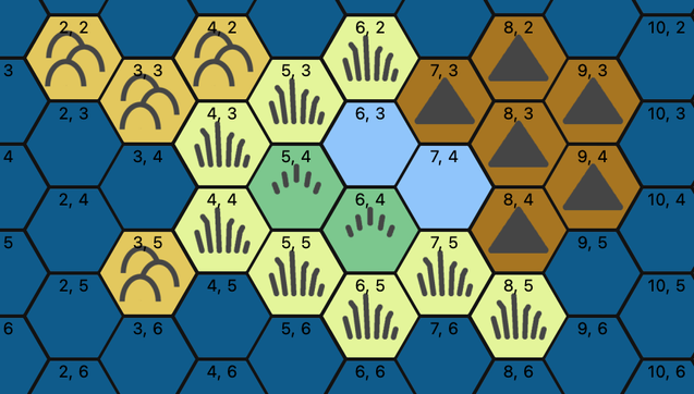 Mit dem online-Tool Hextml erstellte Karte der Insel