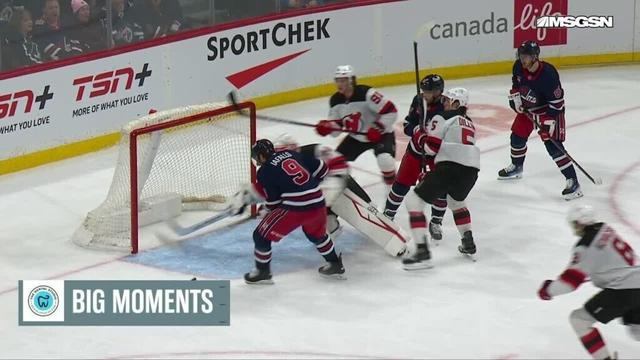 Alex Iafallo scores a powerplay goal against the New Jersey Devils
