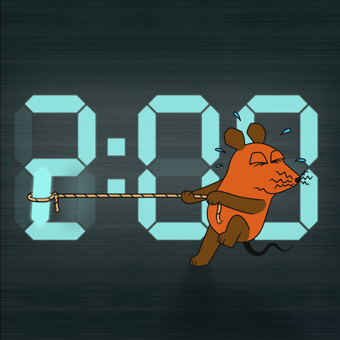 Die Maus - Sendung mit der Maus - Comic zur Zeitumstellung, von 2 auf 3 Uhr.