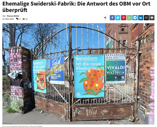 Tor zur Swiderski-Fabrik in Plagwitz