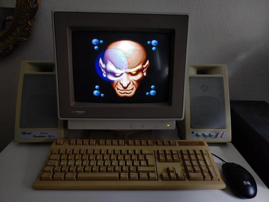 Screenshot from the Panic demo by Future Crew