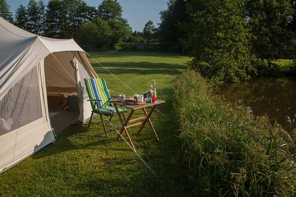 zelt camping natur see