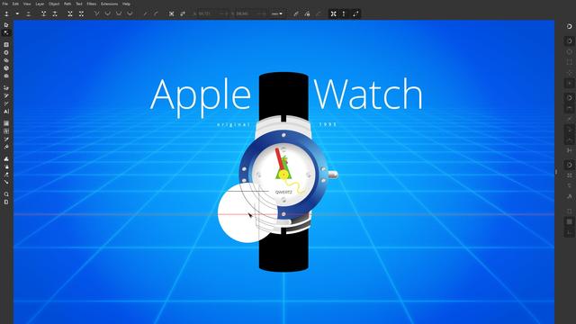 Apple Watch 1995 revisited in vector retrospective perspective