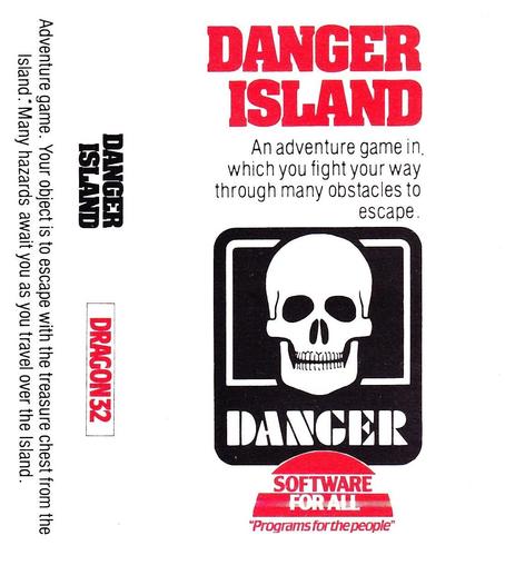 Cover of Danger Island tape, with a skull