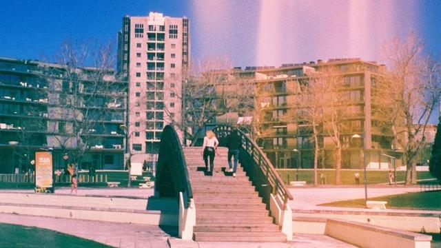 The cityscape of Aveiro taken with the Agfa Karat Rapid film camera.