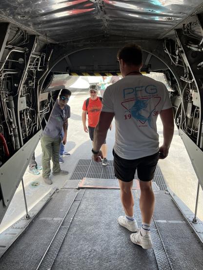 Waking inside one of the aircraft on USS Midway
