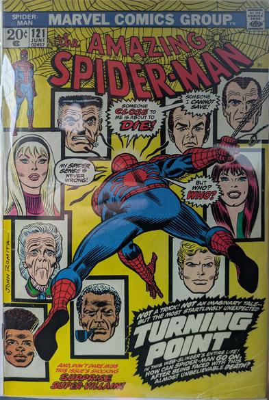 The cover of ASM #121 - the death of Gwen Stacy