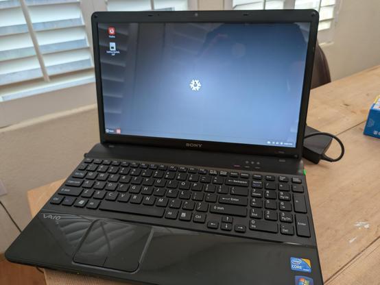 Old Sony Vaio laptop running nixos