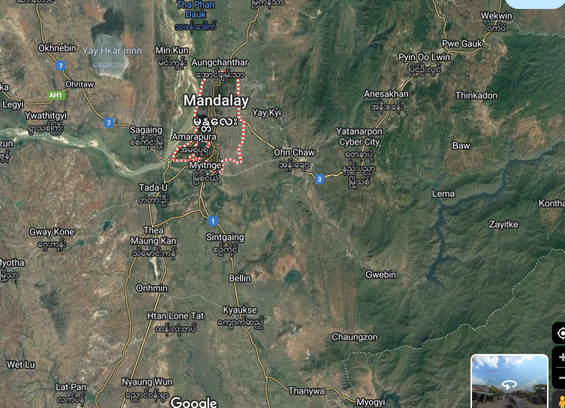 Reference map of Mandalay