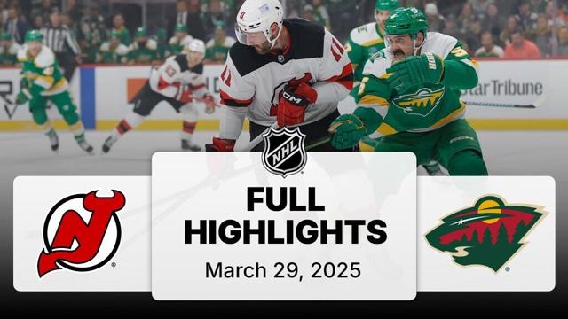 NHL Highlights | Devils vs. Wild | March 29, 2025