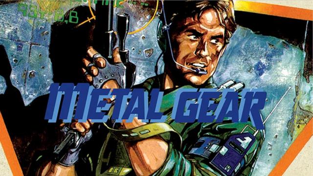 Box art from the original Metal Gear game, showing solid snake holding a weapon in a safe position while looking to the side of frame.