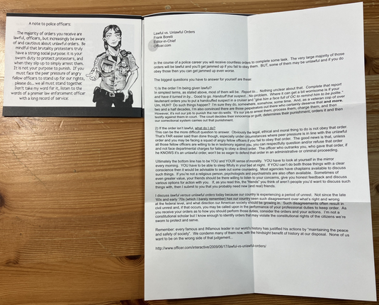 Hermetic Library Zine Accession Politik Police State Fold