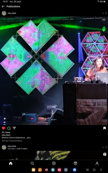 Live set de l'artiste Inoha lors du dharma techno festival 2024