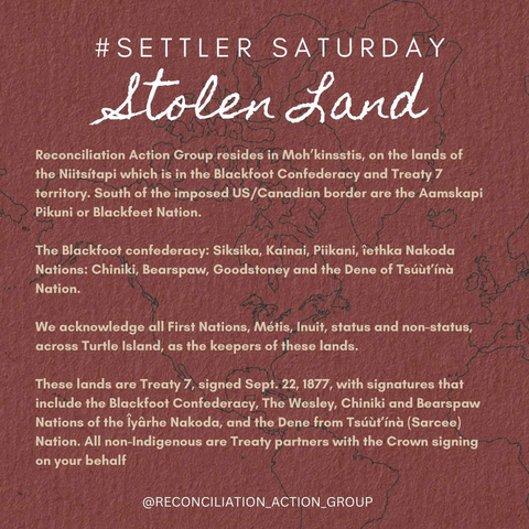 #SettlerSaturday #treaty7   Donate your empty bottles with this link  https://app.skipthedepot.com/reconciliation  Or send funds directly to; reconciliationactiongroupyyc@gmail.com  May 5th Red Dress / Ribbon Event https://www.facebook.com/profile.php?id=100066680443225  Go Fund Me Link for victim with life altering injuries from Calgary Garbage Truck https://www.gofundme.com/f/support-for-samantha-victim-of-yyc-garbage-truck-incident  This is Treaty 7 territory  #communitycare #settlersaturday #mutualaidsaveslives