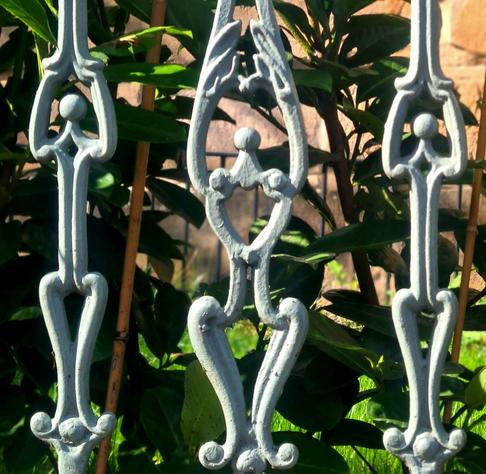 Railings shaped like people.