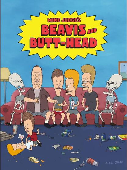 The vertical key art for the 2020s reboot of "Beavis and Butt-Head"