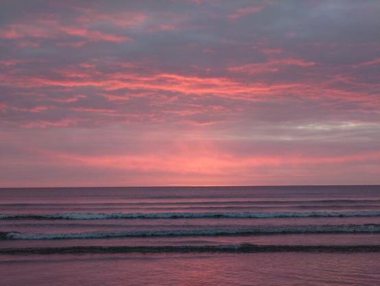 pink sky at dawn