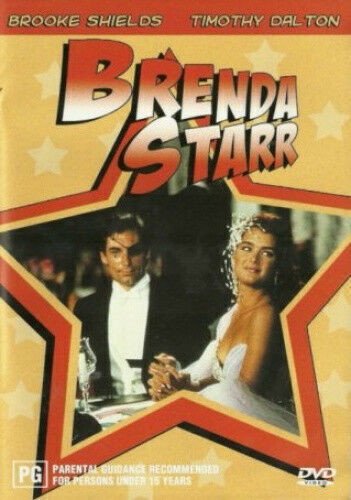 DVD cover for Brenda Starr (1989) starring Brooke Shields and Timothy Dalton.