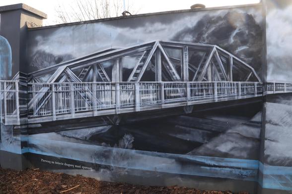 Artwork by Jakub "biko" Bitka, Mateusz Filek & Marcin Papis in Szczecin (Poland) dedicated to Polish scientists and inventors