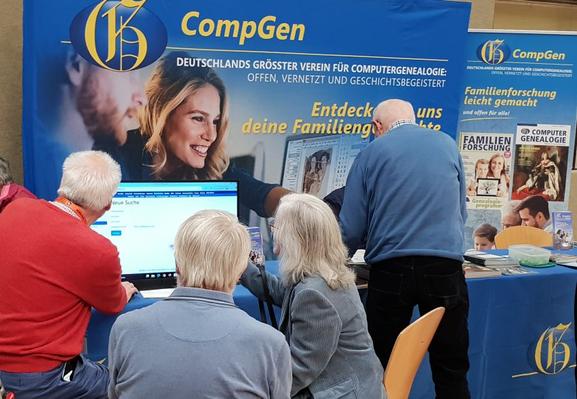 CompGen-Infostand beim 11. Westfälischen Genealogentag in Altenberge