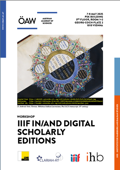 Invitation to Workshop IIIF in/and Digital Scholarly Editions, May 7-8, 2025