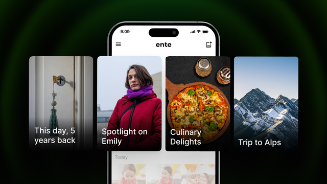 Illustration of memories on Ente Photos