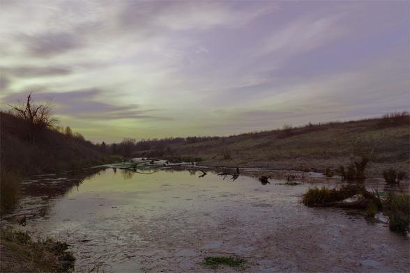 Morning at the source of the river
