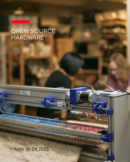 A photo of an open-source dry felting machine built at Green Fabric