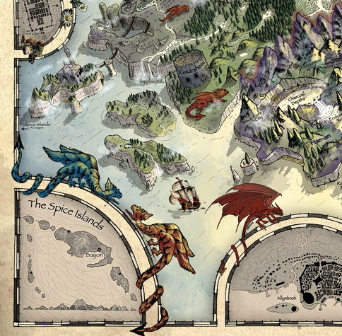Corner of map with mini maps