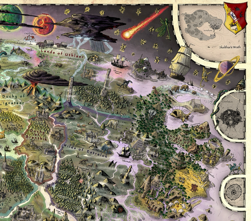 East coast of fantasy map