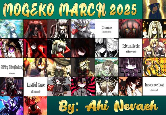 An overview of all the works I did for Mogeko March 2025.