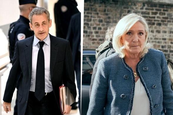 Nicolas Sarkozy et Marine Le Pen au tribunal de Paris lors de leurs procès respectifs en 2025. © Photos Hugo Mathy / AFP et Alexis Jumeau / Abaca