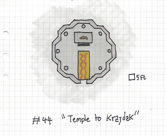 Hand-drawn TTRPG dungeon map.