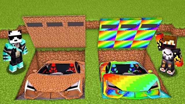Noob Garage Vs Super Rainbow Garage Build Battle...