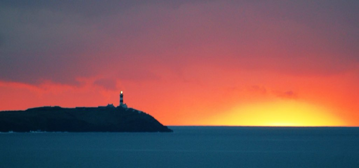 “I will hold on tighter 'til the afterglow…”. AH COOL!! . What an ‘amazing April afterglow’ before sunrise along The Old Head of Kinsale lighthouse & Courtmacsherry Bay in West Cork, Ireland!!
