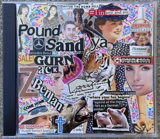 its a cd which is a collage which is cut up pieces of things glue sticked to a plastic jewel case which you can purchase for the small price of 9 dolla plus shipping (usa only sorry) i love uuuu