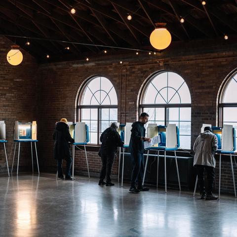 Voters casting their ballots in Milwaukee last year.