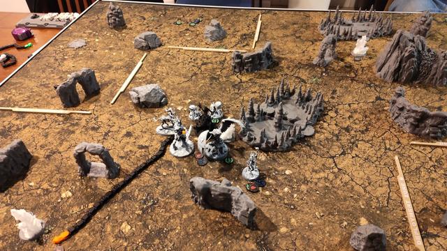 A final hail Mary by the last standing unit, the Mounted Flame Cultist, to tie the game.